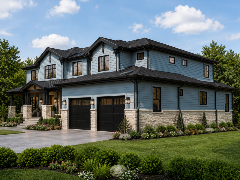 Custom architectural design package with personalized house plans, conceptual blueprint floor plan, exterior home design direction, and digital home layout files by Studio Aurelia Plans.